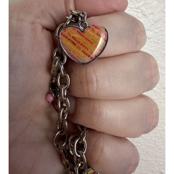 2010 Hello Kitty Charm Bracelet Sanrio Vintage Silver Tone Y2K Kawaii Jewelry main image 5